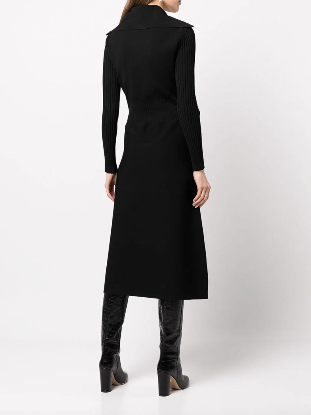 Tory Burch Polo Sweater Dress Black